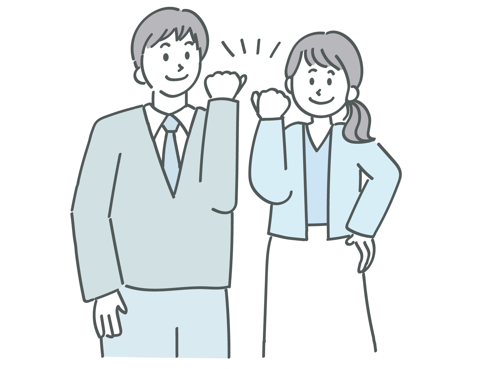 ガッツポーズの人のイラスト